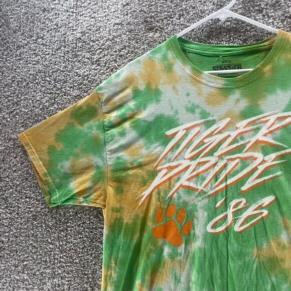 Clemson Tigers Shirt Mens Extra Large Green Tie Dye Stranger Things Tiger Pride - Picture 5 of 12